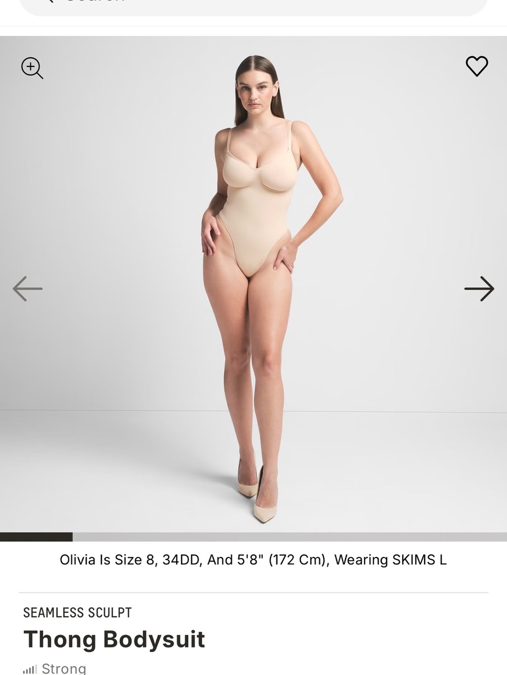 SKIMS Seamless Sculpt Thong Bodysuit in Nude/Beige